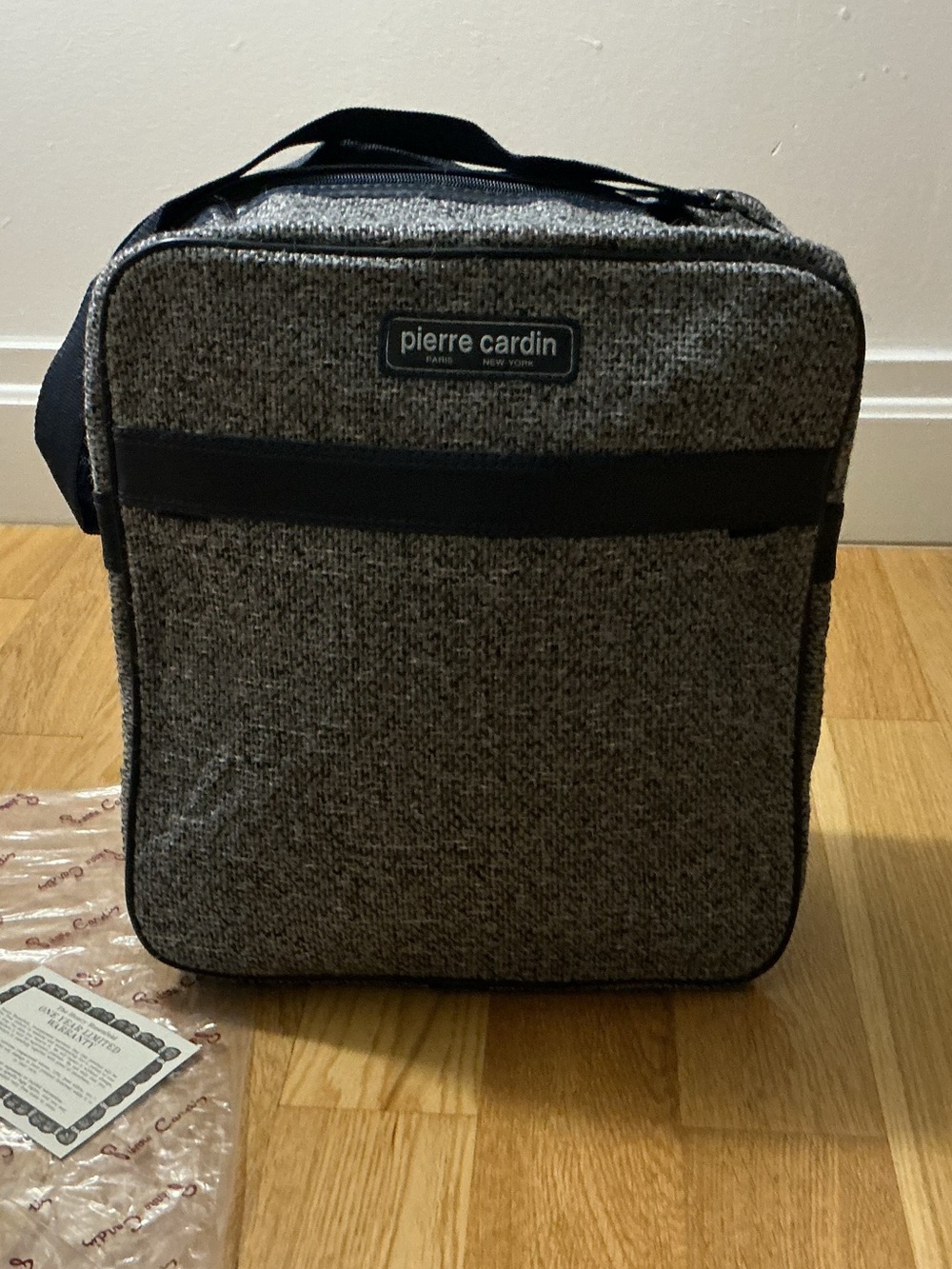 Vintage Pierre Cardin Tweed Messenger Crossbody Bag
